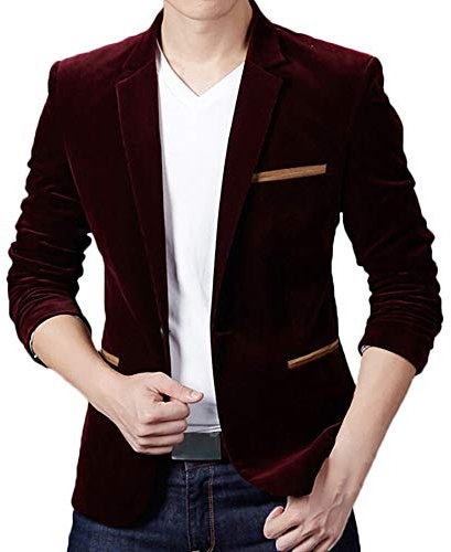DEELIN Hommes Automne Hiver Casual Mode en Velours Côtelé Slim Fit À Manches Longues Costume Veste Manteau d'affaires Casual Blazer