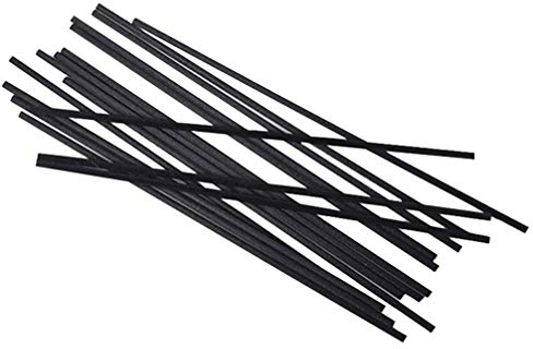 50Stücke Aromadiffusor Stäbe aus Rattan Durchmesser Schwarz Ersatz für Duftstäbchen Aromatherapie Zubehör für Zuhause