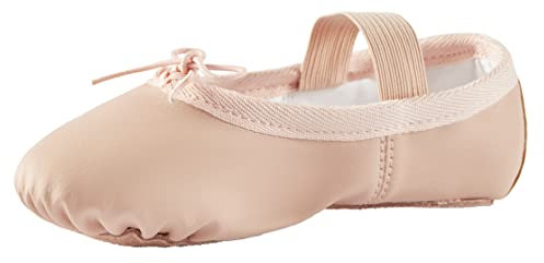 Lily's Locker - Ballet Shoes for Girls Full Sole Leather Dance Shoes for Children and Adults (Beige, 8.5 UK Child)