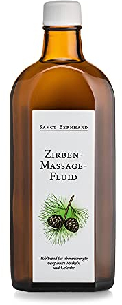 Sanct Bernhard Zirben-Massage-Fluid | Echtes Zirbenöl, Fichtennadelöl & Menthol | Für Muskeln & Gelenke | 250ml