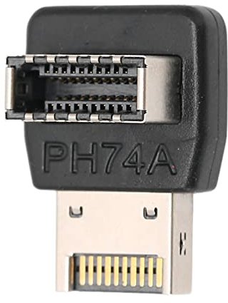 Adattatore USB 3.1 Tipo E, Adattatore USB Tipo E a 90 Gradi Adattatore Connettore Interno Scheda Madre per Computer Supporta USB 3.1 / 10G, 3.2 / 20G a Piena velocità(PH74A)