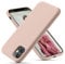OitiYaa Silicone Case Compatible with iPhone 11 Case 6.1 Inch, Soft Ultra Slim Protective Shockproof Liquid Silicone Phone Case with Anti-Scratch Microfiber Lining,Sand Pink