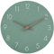 NESIFEE Wanduhr Ohne Tickgeräusche Holz MDF groß Vintage grün küchenuhr modern lautlos Uhr Wand Wanduhr geräuschlos wohnzimme Kinder wanduhren holzuhr Wand modern Design 30cm kinderzimmer