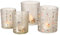 4 STK Windlichter im Set Osterhasen Weiss Gold Farben Glas Kerzenhalter b5990 Deko Teelichthalter Hasen Häschen Geschenkset Ostereko Gartendeko