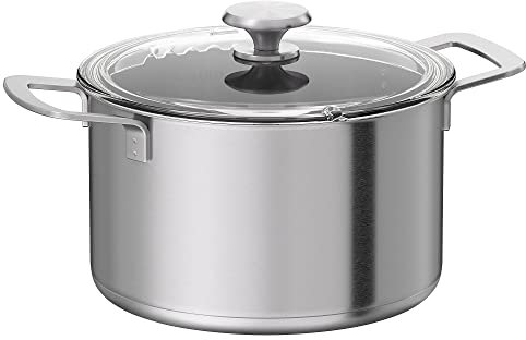 IKEA HEMKOMST Topf mit Deckel, 5 l, Edelstahl/Glas