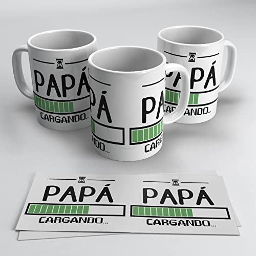 Tasse pour papa de première année Futur pape chargement - Papa Game over - Futur Super Papa - Cadeaux originaux Père Premier (Futur Pape Chargant Blanc)