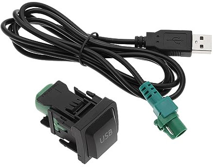 VGOL Adaptador de cable de audio de repuesto para coche compatible con VW RCD510 RCD310 reproductor de CD, radio, botón de interruptor USB