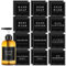 KSIWRE Waterproof Soap Labels for Plastic/Glass Bottles, Bathroom/Kitchen Hand Soap Dispenser Label Stickers,Removable Organization Labels for Soap,Lotion,Shampoo,Conditioner,24Pack (Black)