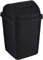 VIVAAS 5L Bathroom Bin Swing Top Dust Bin Plastic Waste Paper Basket Rubbish Trash Can Square Small Swing Top Desktop Kitchen Bathroom Garbage Office Dustbin 5 Litre (Black)