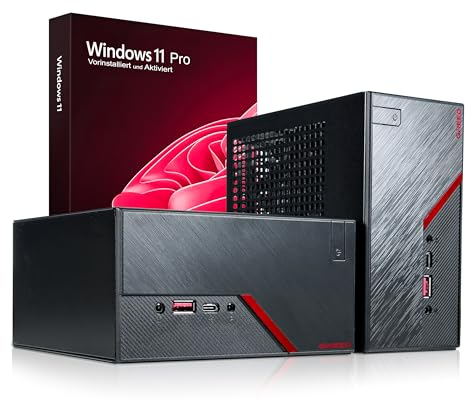 Greed® Nano Pro - High End Mini PC mit AMD Ryzen 7 5700G - Silent Multimedia Computer + Micro Desktop Rechner für Büro & Office mit 4,6 GHZ - 32GB DDR4 RAM - 1TB SSD - USB 3.2 - WLAN + Win 11 Pro