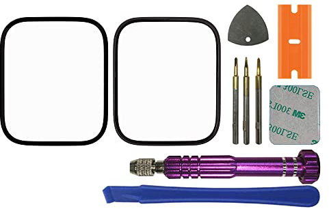 swark Set di ricambio per display in vetro, compatibile con Apple Watch Series 7 & Series 8& Series 9 45 mm/Aluminum Version (Senza schermo LCD e digitalizzatore touch) con set di attrezzi