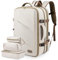 LOVEVOOK Mochila Mujer Hombre, Mochilas De Viaje Cabina Avion, Mochila Equipaje De Mano Expandible, Maleta De Mano Avion Grande, Mochila Para Portátil 15.6 Pulgadas, Gris Rosa