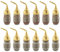 Nakamichi FanLock Excel Series 24k Gold Plated 2mm Pin Plug Banana 10 AWG - 18 AWG Gauge Size 4mm for Spring Clip Speakers Amplifier Hi-Fi Home Theatre Wire Cable Quick Connector, 12 Pcs (6-Pairs)