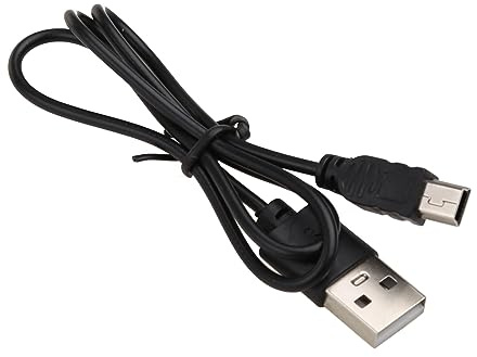 200mm Portable Black USB 2.0 Short Male to Mini 5 Pin Data Cable Cord Adapter