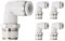 QUARKZMAN 5 Stück Push-to-Connect-Fittings, männlicher Ellbogen, 5/16 Zoll Rohraußendurchmesser x 3/8 Zoll NPT-Gewinde, Kunststoff-Anschluss-Fitting-Kit, Push-Lock-Verbinder PL5/16-N03, Weiß