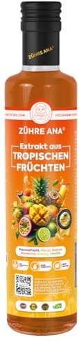 Zühre Ana Extrakt aus TROPISCHEN FRÜCHTEN - Exotisch, Frisch, Erfrischend, Geschmack der Tropischen Welt, Mit heißem und kaltern Wasser, Mische es mit joghurt, VITAMINREICH UND LECKER IST! (640 g)