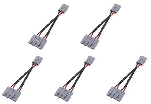 Remingtape 5X pour 50A Adaptateur Connecteur d'alimentation de Batterie Connecteur de Prise d'alimentation de Chariot Élévateur avec Câble de Voiture de 6MM