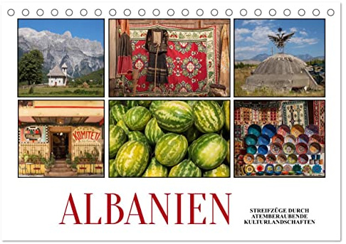 Albanien - Streifzüge durch atemberaubende Kulturlandschaften (Tischkalender 2026 DIN A5 quer), CALVENDO Monatskalender: Die Balkan-Republik Albanien ... und Gebirgslandschaften. (CALVENDO Orte)