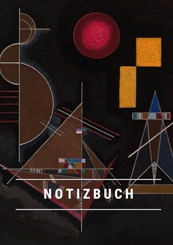 Notizbuch klein A5 Blanko - Notizheft 44 Seiten 90g/m² - Softcover Wassily Kandinsky Leicht im Schwer - FSC Papier: Notebook A5 Blanko weißes Papier