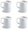 getgastro 4er Set Milchkännchen Porzellan weiß 0,15Liter 8,3 cm Höhe, Milchbehälter für Kaffeemilch, Kaffee Zubehör für Gastronomie & Hotel, klassische Ausgießer für Kaffetafel, Frühstücksbuffet