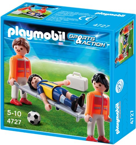 PLAYMOBIL 4727 Sanitäter mit verletztem Fussballspieler