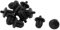 sourcing map Black Rubber 6.35mm Audio Jack PC DVD Microphone Socket Dust Cover 10PCS