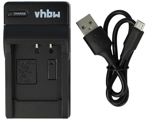 vhbw Chargeur USB de Batterie Compatible avec Fuji NP-50, NP-48 Batterie Appareil Photo Digital, DSLR, Action cam