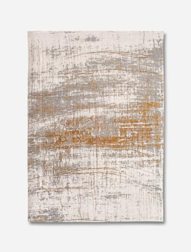Louis de Poortere Griff Teppich, Baumwolle, Gris/Doré, 150x80x0,03 cm