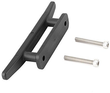 klampe,Tbest Klampe, Boote Klampe Belegklampe Bootsklampe Kajak Kanu Boot Cleat,1 Stück Nylon Schwarz Kajak Mooring Deck Cleat Anker Cleat Kit 2-Loch Open Anker Basis Mit Schrauben