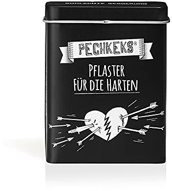 Pechkeks Pflaster-Box mit Motiv Für die Harten, 16 Pflaster in verschiedenen Designs