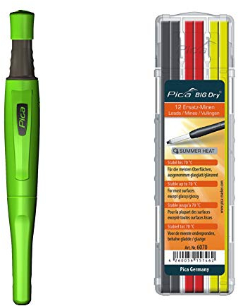 PICA-BIG Dry 1 x Marker + 12 Ersatzminen 6070 Graphit Summer Heat