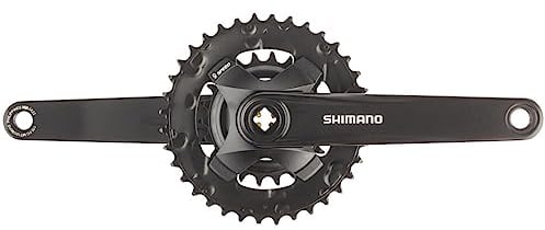 SHIMANO Altus FC-MT101-B2 Kurbelgarnitur - 175mm, 9-Gang, 36/22T, genietet, Vierkantkegel JIS-Spindelschnittstelle, schwarz