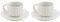 Dualit Espresso Coffee Cups, Set of 2 New Bone China Cups and Saucers Microwave and Dishwasher Safe | Crisp Fine White China, Other Mugs Available Including Doppio, Cappuccino and Latte