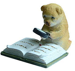 Gemmia Miniatur Garten Lesend Figurine- Lesende Hund Statue