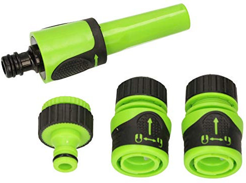 KOTARBAU® Juego de 4 boquillas para manguera de jardín de 1/2 o 5/8