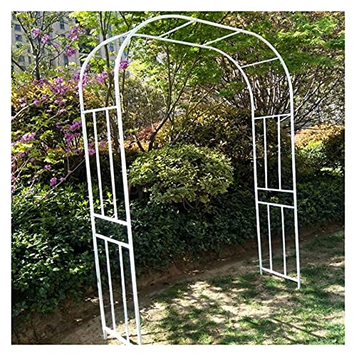 ksamwjf Gartenbogen aus Metall für Kletterrosen und Pflanzen im Freien Garten Rasen Hinterhof Terrasse, Hochzeit, Stützstruktur Gartendekor,3 Farben