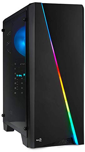 Memory PC Gaming (Intel Core i5-12400F, AMD RX 6400 4GB, 16 GB DDR4, 240 GB SSD, 1000 GB HDD, Windows 11 Pro), color negro