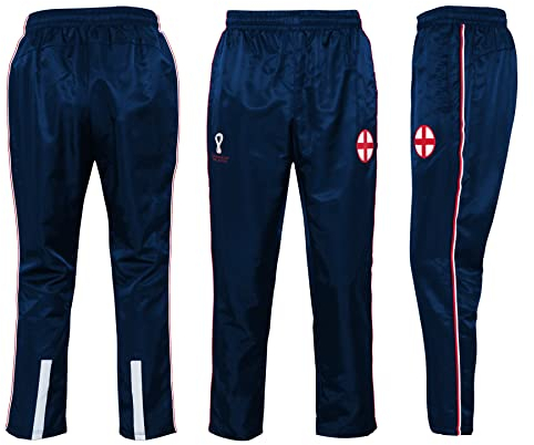 FIFA Official World Cup 2022 Training Football Tracksuit Bottoms, Men's, England, Large Navy