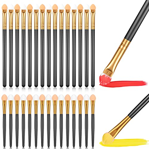 30pcs Aplicadores de Esponja Pinceles para Pintura Pastel, Esponja Pastel Pinturas de Tinta Detalladas Herramientas de Pincel para Pintar Scrapbooking Fabricación de Tarjetas (11.2cm, 7.5cm)