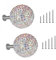 Yurosiay 2 Stück Schrankknöpfe Glitzernde Strass Schrankgriffe Strass Türgriffe mit 10 Schrauben Möbelknopf Diamant Schubladenknöpfe Runder Kristallknopf für Kommode Kleiderschrank Bunt