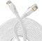 Oulesvte 10m Cable Ethernet, Cat7 Cable de Red Plano con Conector RJ45, 10 Gbps Alta Velocidad Cable Internet, Compatible con Cat6/Cat5, Cable Lan para Router, Ordenador, interruptor,Módem (Blanco)