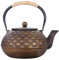 ZAANU Tetera de Hierro Fundido Hecha a Mano, Tetera de Hierro Fundido de 2L, Juego de té con Cesta de infusión de Acero Inoxidable/Estilo japonés Retro