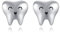 JERWLI Zahn Ohrringe 925 Sterling Silber Zahn Stud Ohrringe Zahn Schmuck Geschenke für Frauen Mädchen