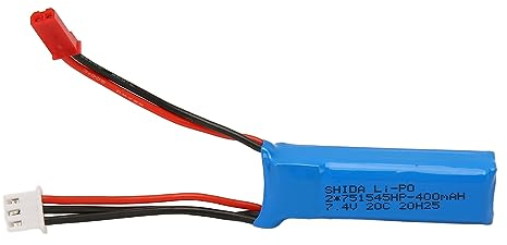 VGEBY Batterie au Lithium de Voiture RC Batterie Lipo 7 4 V 400 MAh pour WLtoys P929 P939 K979 K989 K999 K969 Télécommande Voiture Haute Vitesse