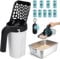 MYPIN Cuchara de arena para gatos, pala mejorada para excrementos de gatos con soporte, bandeja de arena con bolsa y lata de residuos, pala de arena para gatos con 135 bolsas de basura adicionales,