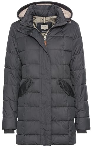 camel active Damen Gesteppte Jacke mit Abnehmbarer Kapuze