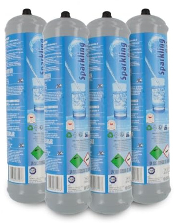 Bellerofonte 4 Einweg-Co2-Flaschen Gas Kartusche, 600 g, Anschluss M11 x 1