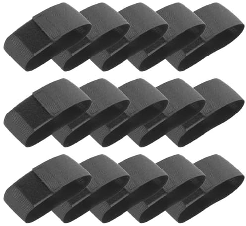 LEEQ Trauer Armbinden Einstellbar - Schwarzes Elastische Fußball Armband Elastische Trauerbinden Trauerarmbinde füR FußBall FußBall Basketball Beerdigung(15 pcs)