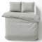 Cotton Castle Bettwäsche Bettgarnitur Bettbezug 100% Baumwolle 135x200 155x220 200x200 200x220, Farbe:Hellgrau, Größe:200 x 200 cm