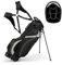 COSTWAY Golfbag, Golf Stand Bag mit Standfüßen, Regenhaube & 8-facher Unterteilung, tragbare Pencil Bag mit Kopfteil & Tragegurt, Golf Tasche für Damen & Herren